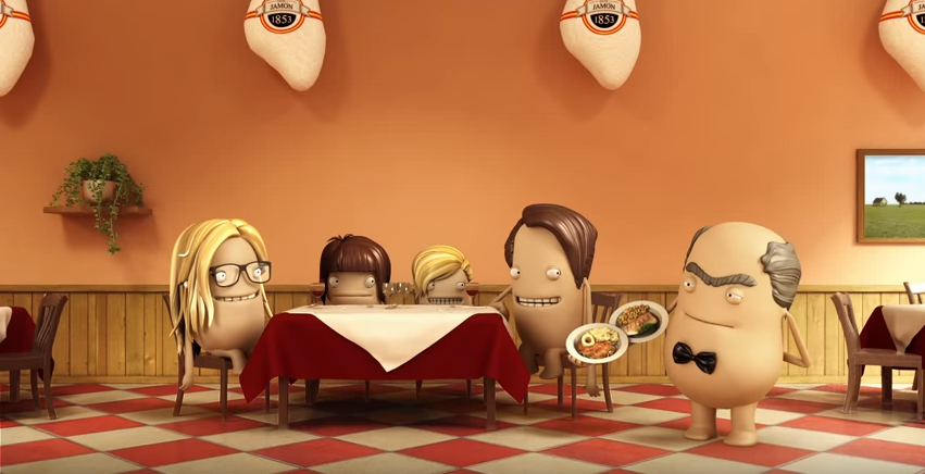 Un mozo moderno para un plato moderno